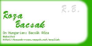 roza bacsak business card